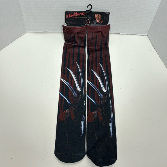 Freddy Krueger | Nightmare On Elm Street Knee Socks | Horror Nostalgia 80’s Sock - Picture 1 of 5